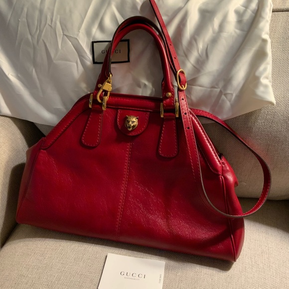 Gucci Re Belle Logo Medium Top Handle Crossbody - Picture 8 of 15